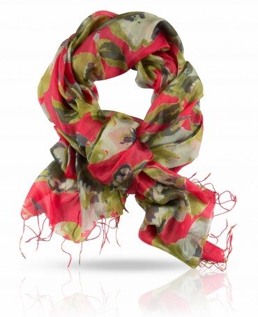 Палантин Женский S-BIG.FLOWER/PINK